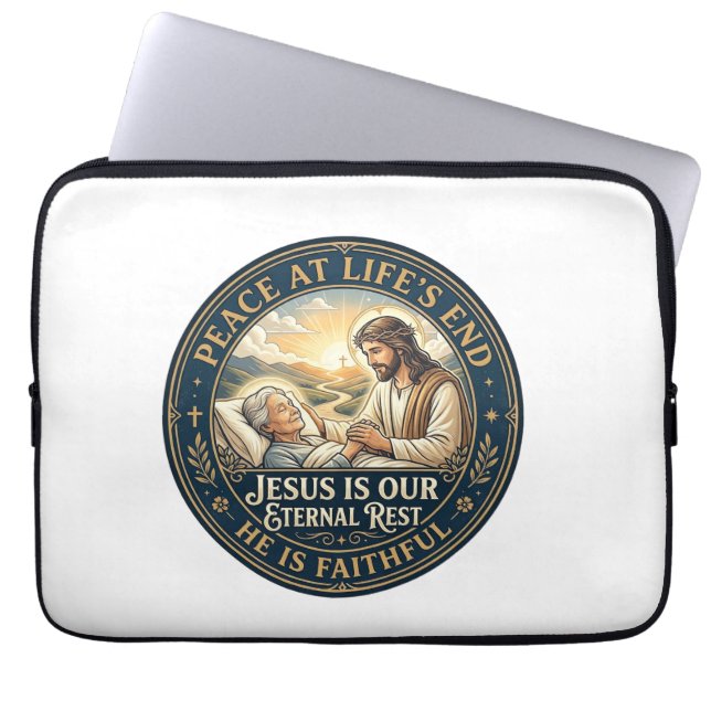 Jesus Hospice Slutskede Tröja för Bekvämlighet Kri Laptop Fodral (Framsidan)