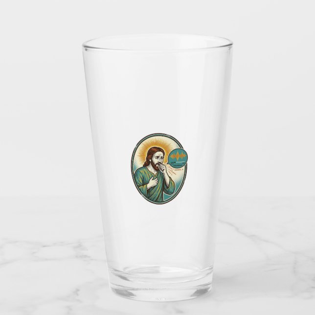 Jesus hostar mitt i röstmeddelande ljudmeddelande  glaskopp (Framsida)