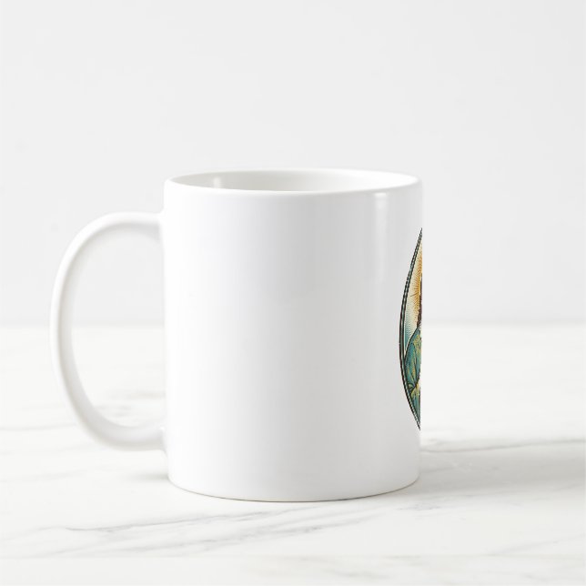 Jesus hostar mitt i röstmeddelande ljudmeddelande  kaffemugg (Vänster)