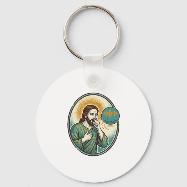 Jesus hostar mitt i röstmeddelande ljudmeddelande  nyckelring (Framsida)