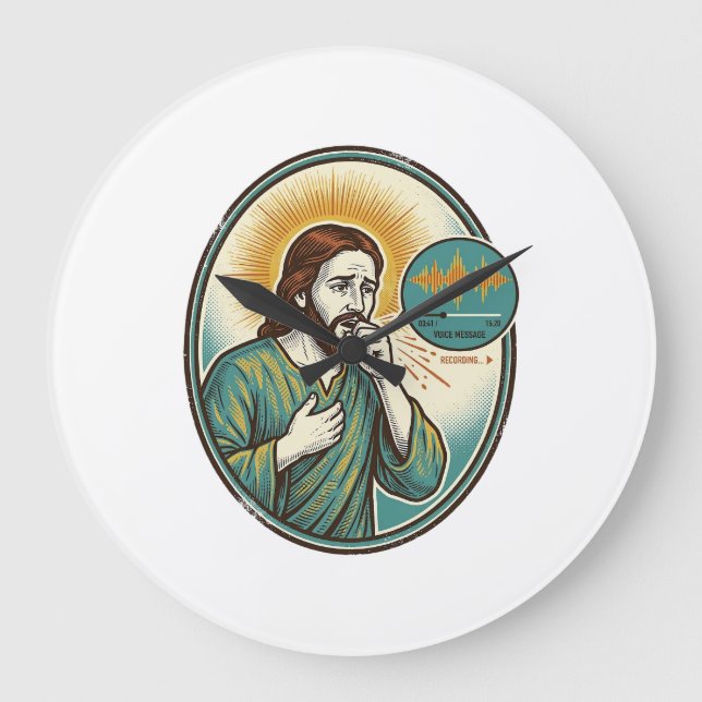 Jesus hostar mitt i röstmeddelande ljudmeddelande  stor klocka (Framsida)