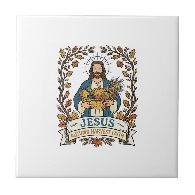 Jesus Höstskörd Tro Jesus Höstskörd Ch Kakelplatta (Framsidan)