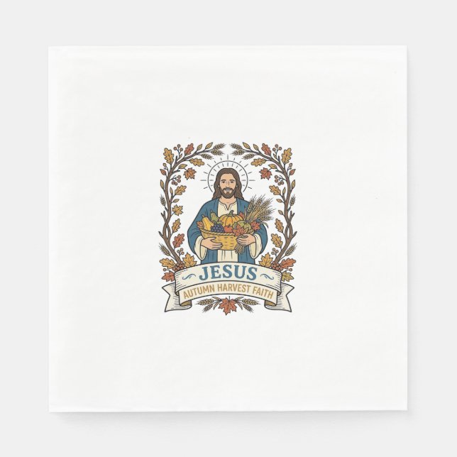 Jesus Höstskörd Tro Jesus Höstskörd Ch Pappersservett (Framsidan)