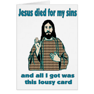 Jesus humor hälsningskort