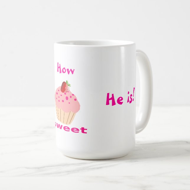 Jesus hur söt han är bibelcitat som anpassar den kaffemugg (Framsida höger)