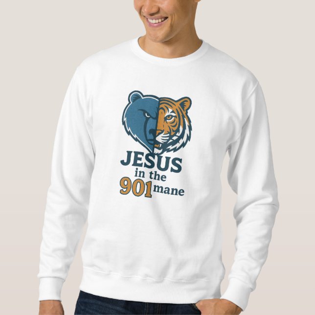 Jesus i 901 - Kristna Lång Ärmad Tröja (Framsida)