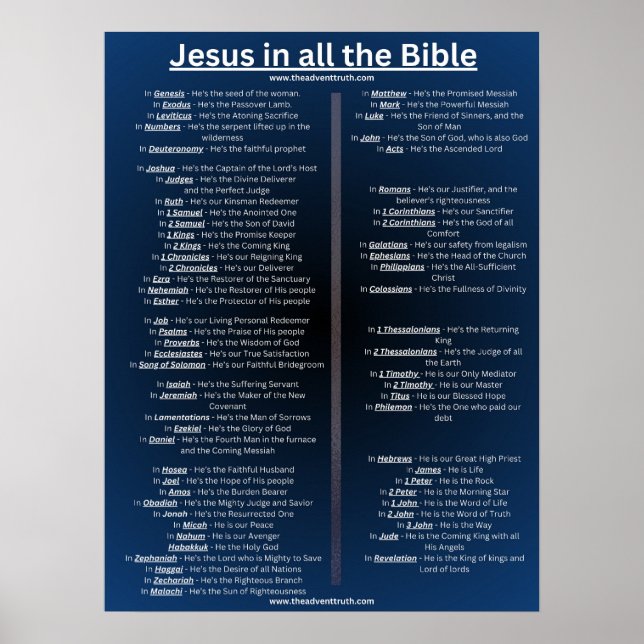 Jesus i alla bibeln - 18 x 24 poster (Framsidan)