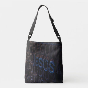 Jesus i Blue Stone Christian God Kärlek Axelväska