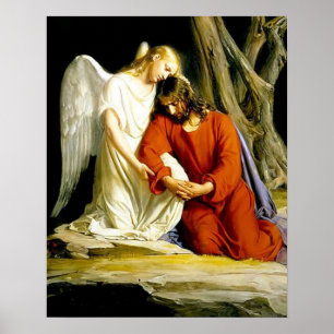 Jesus i bön vid Gethsemane-Poster Poster