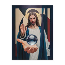 Jesus i den nykubanska arvsmuren Modern Abstrakt W