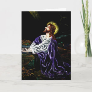 Jesus i Garden of Gethsemane Påsk Card Helgkort