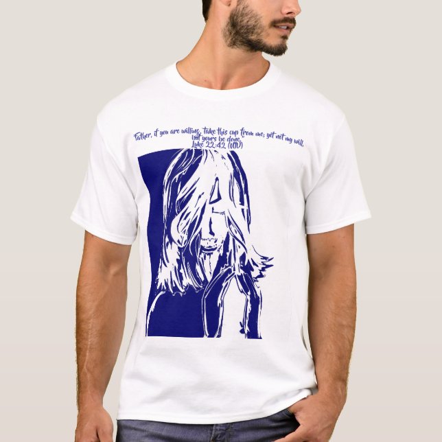 Jesus i Gethsemane Abstrakt Art T-Shirt (Framsida)