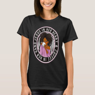 Jesus i hennes hjärta Black Magic Girl Woman Drink T Shirt