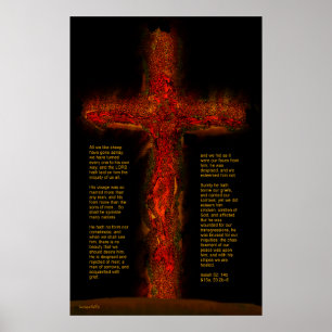 Jesus i Isaiah 53 Poster