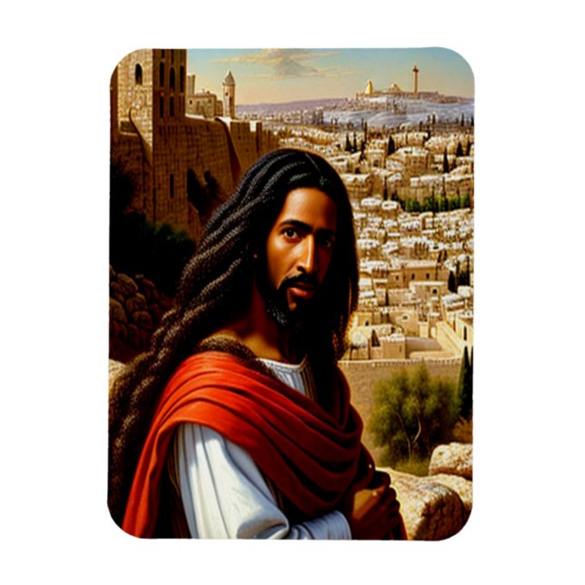 Jesus i Jerusalem Magnet (Vertikal)
