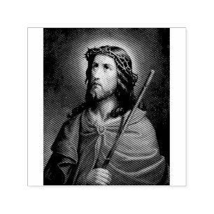 Jesus i Krona av bröst Självfärgande Stämpel