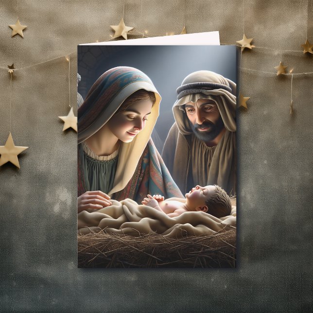 Jesus i Manger | Religiösa jul Kort (Skapare uppladdad)