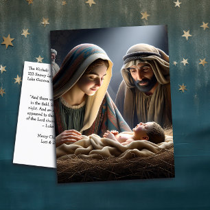 Jesus i Manger Religiösa jul Vykort