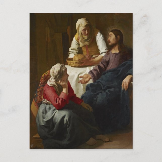 Jesus i Maria och Martas hem Vykort (Framsida)