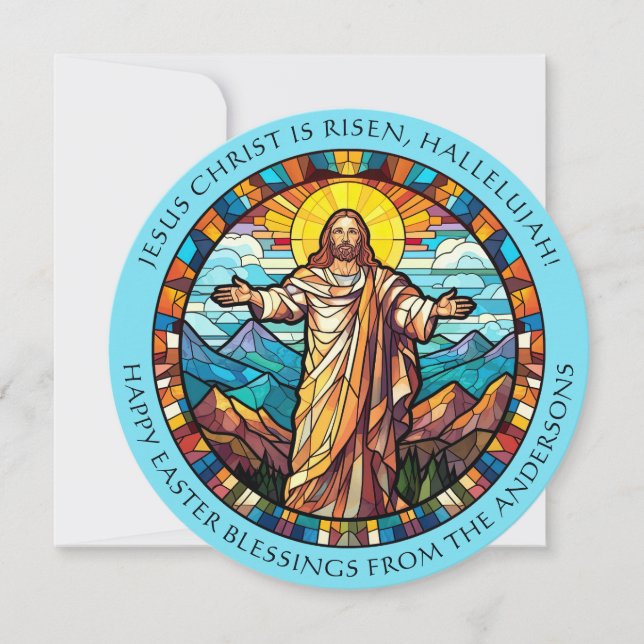 Jesus i Religiösa påsk Julkort (Framsida)