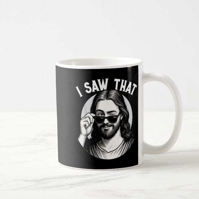 Jesus, I Saw That, Funny Jesus Meme Quote, Christi Kaffemugg (Höger)