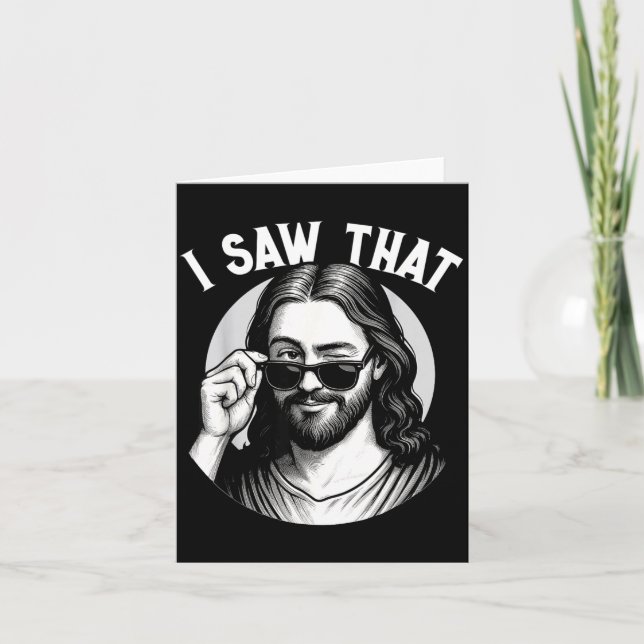 Jesus, I Saw That, Funny Jesus Meme Quote, Christi Kort (Framsida)