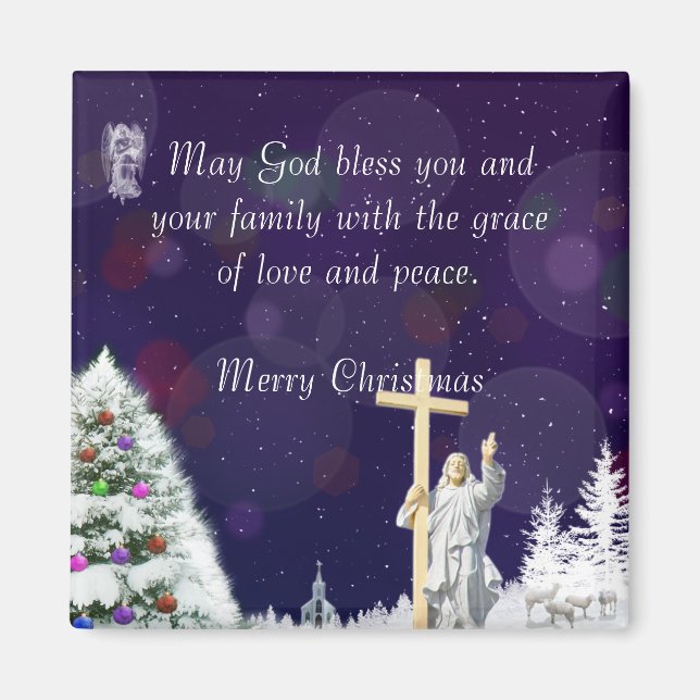 Jesus i Snö Magnet (Framsidan)