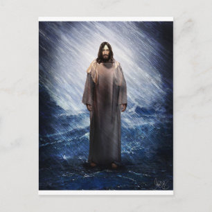 Jesus i stormen vykort