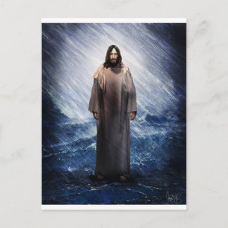 Jesus i stormen vykort