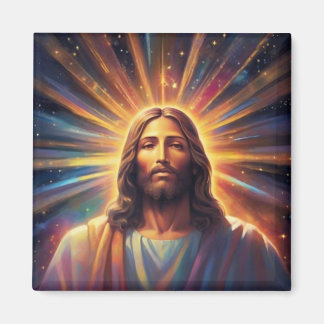 Jesus i strålande strålande färg 1 magnet