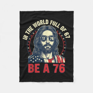 Jesus i världen full av 67 vara 76 Jesus 6 7 Meme Fleecefilt