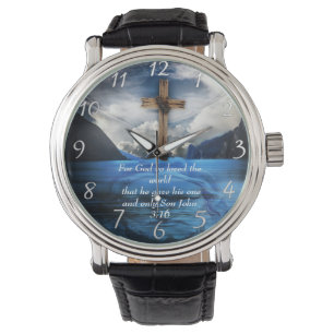 Jesus i vatten John 3:16 Armbandsur