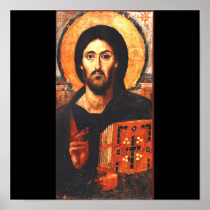 Jesus ikon för 6e-århundradet poster