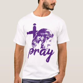 Jesus Image Lila för matristypgrafi T Shirt