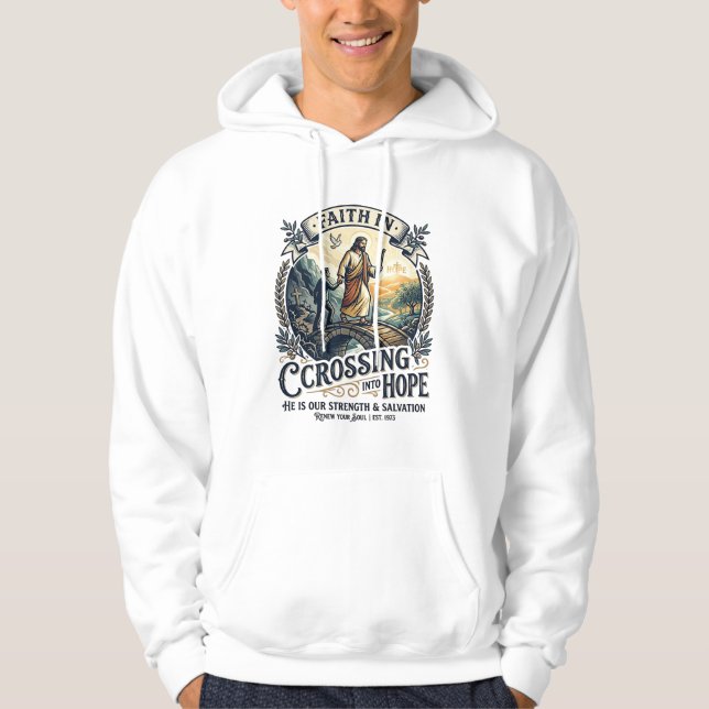 Jesus Immigration Börjar Om Mod Shirt Chri Hoodie (Framsida)