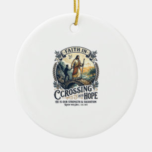 Jesus Immigration Börjar Om Mod Shirt Chri Julgransprydnad Keramik
