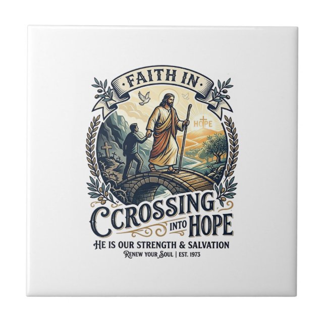 Jesus Immigration Börjar Om Mod Shirt Chri Kakelplatta (Framsidan)