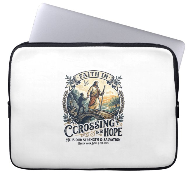 Jesus Immigration Börjar Om Mod Shirt Chri Laptop Fodral (Framsidan)