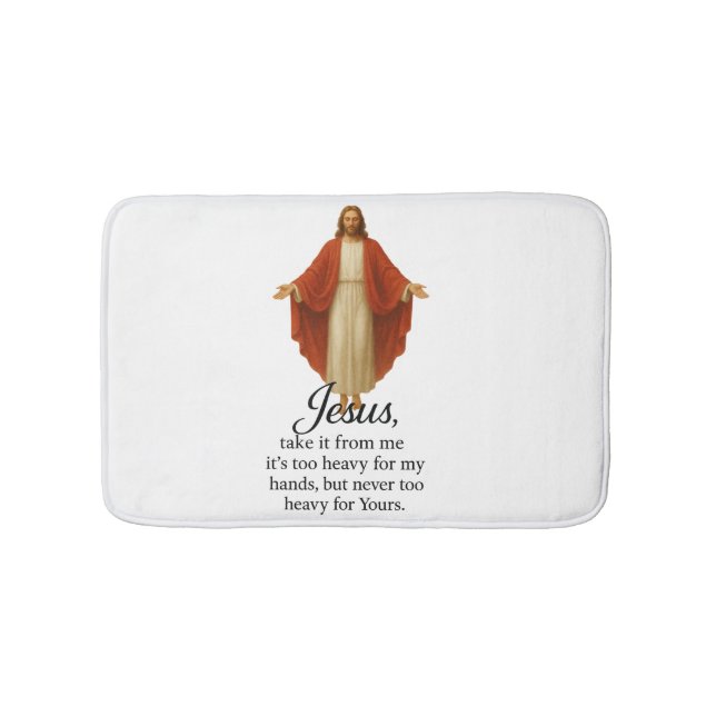 Jesus in Red and White Badrumsmatta (Framsidan)