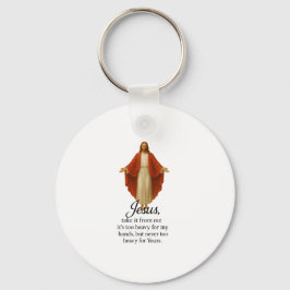 Jesus in Red and White Nyckelring