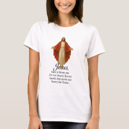 Jesus in Red and White T Shirt