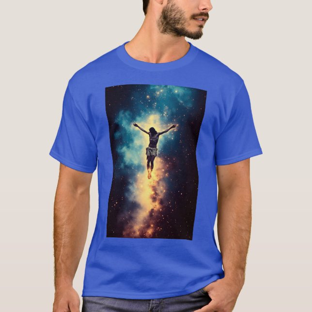 Jesus In Space Resurrection 01 T Shirt (Framsida)