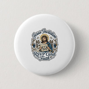 Jesus Inbjudan RSVP-kort Tro Jesus Inbjudan  Knapp