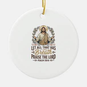 Jesus Indie Folk Akustisk Anbetelse Grafisk T-Shir Julgransprydnad Keramik