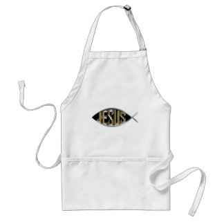 Jesus inom en fisksymbol Zazzle HEART Apron Förkläde