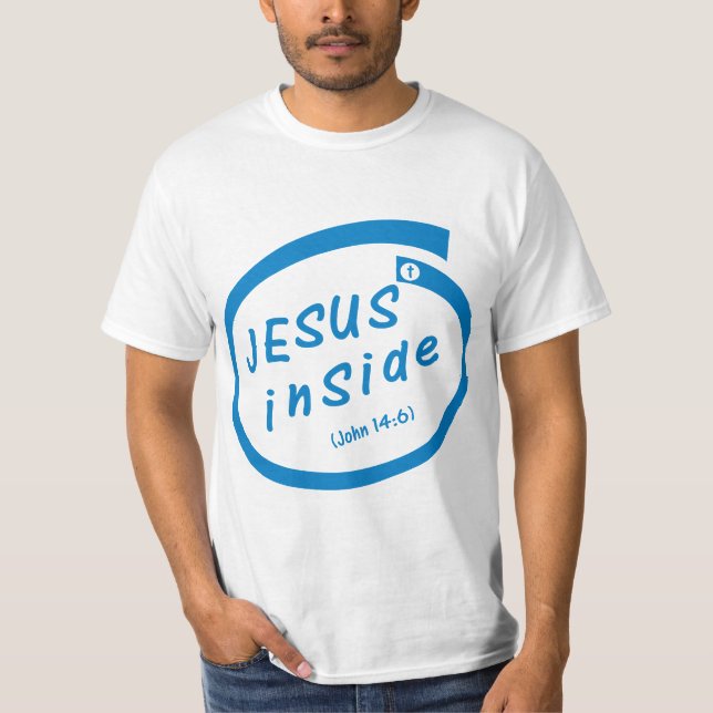 Jesus inside (John 14:6) Tee Shirt (Framsida)