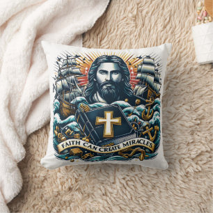 Jesus inspirerande tillit bland vågar kudde