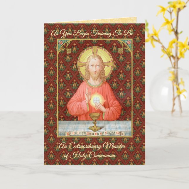 Jesus instiftar nattvarden (SAU45; för EMHCs) Kort (Gul blomma)