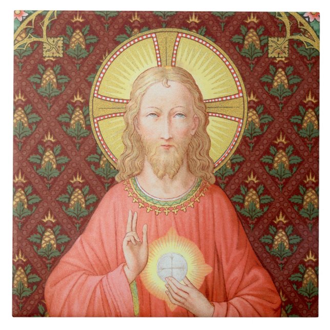 Jesus Instituting Heliga Communion (SAU 045) Kakelplatta (Framsidan)