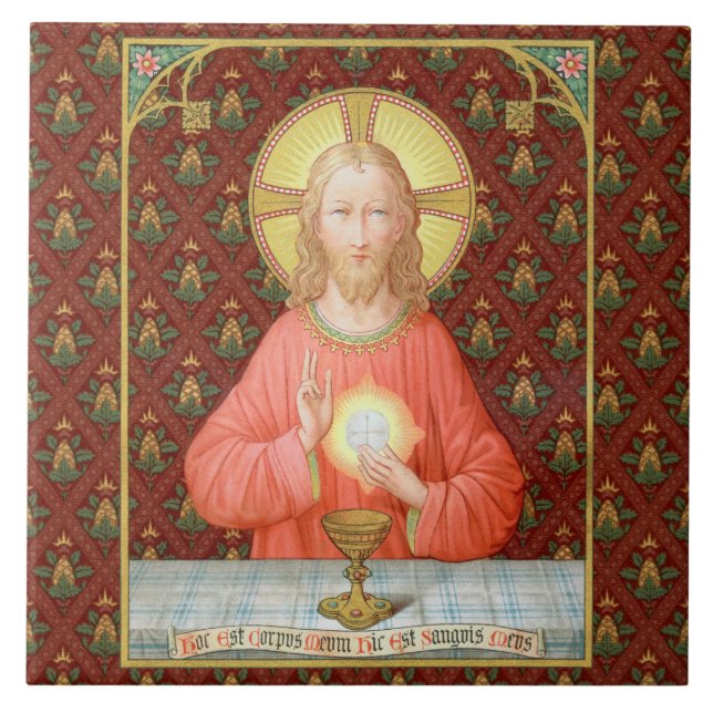 Jesus Instituting Heliga Communion (SAU 045) Kakelplatta (Framsidan)